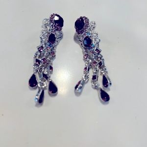 Dressy amethyst drop earrings